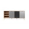 Madia Epik 56 rovere antracite grigio 3 ante vano a giorno