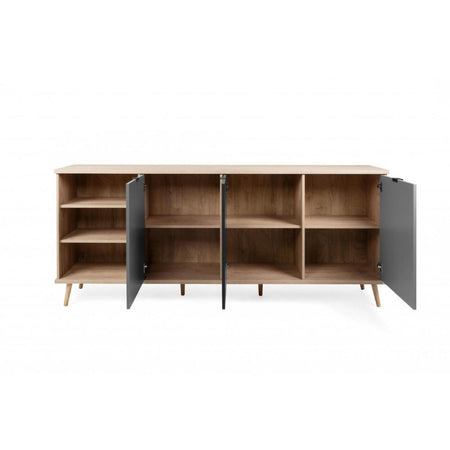 Madia Epik 56 rovere antracite grigio 3 ante vano a giorno