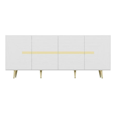 Madia Jose bianca 4 ante particolari oro 180x47x75h