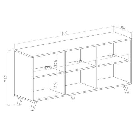 Madia Nimes con 3 ante colore bianco rustica e struttura in grafite