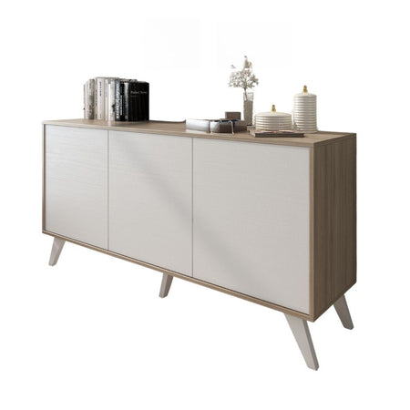 Madia Nimes con 3 ante colore bianco rustica e struttura in olmo almeria