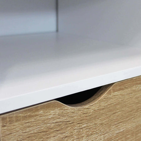 Madia porta TV con 2 cassetti e mensole, mobile basso guide in metallo h 58 cm Casa e cucina/Arredamento/Soggiorno/Pareti attrezzate Decor Space - Altamura, Commerciovirtuoso.it