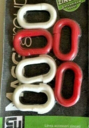 MAGGI-GROUP---6-PEZZI---MAGLIE-IN-PLASTICA-BIANCHE-E-ROSSE-6MM---PER-FORMAZIONE-CATENE