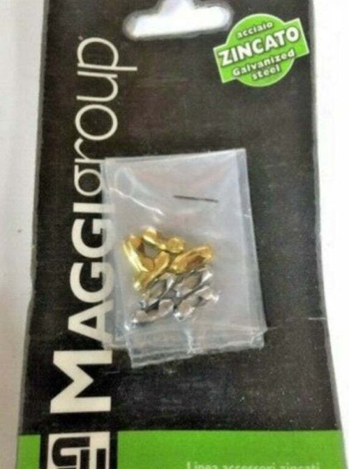 MAGGI-GROUP---8-PEZZI---CHIUSURE-PER-CATENE-A-PALLINA---IN-ACCIAIO-DORATO/CROMATO/ZINCATO