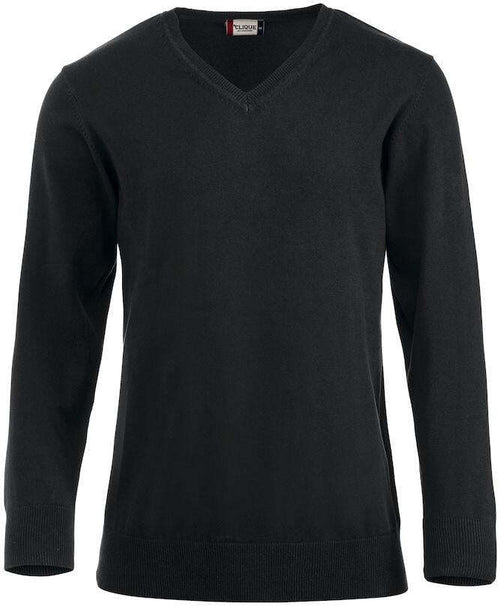 Maglia Aston Nero Colllo a V Maglioncino Misto Cotone Cameriere Reception Tempo Libero
