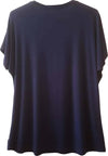 Maglia Donna Blu Rossa Bianca Fiori Made in Italy Maglietta Girocollo Mezze Maniche Over per Signora Top Giada Elegante Maniche Corte BlART. 731345 maglia donna L'Orchidea - Siderno, Commerciovirtuoso.it