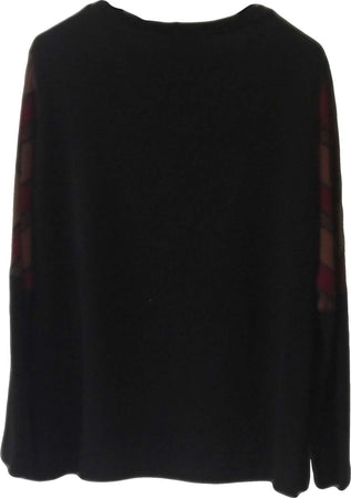 art. ma05581 Maglia da signora elegante con fantasia Bordeaux e beige maglia donna a girocollo CLARA BARONI Maglieria donna L'Orchidea - Siderno, Commerciovirtuoso.it
