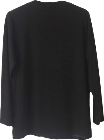 art. ma03868maglia girocollo da donna nera e grigia per signora elegante maglia donna a girocollo CLARA BARONI Maglieria donna L'Orchidea - Siderno, Commerciovirtuoso.it