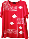 Maglia Donna Maniche Corte Maglietta Over Stampata Fantasia Made in Italy Top Estivo Girocollo Donna ART. 11879 maglia donna L'Orchidea - Siderno, Commerciovirtuoso.it