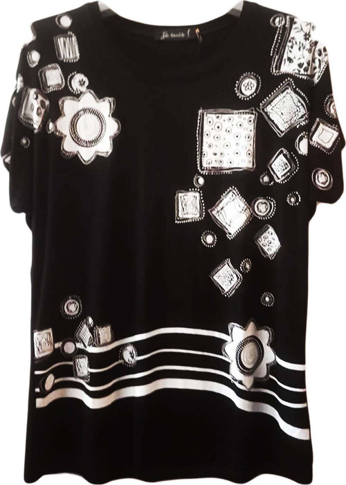 Maglia Donna Maniche Corte T-Shirt Signora Estiva Mezze Maniche Maglietta Maniche Corte Signora Fantasia ART. 116852 maglia donna L'Orchidea - Siderno, Commerciovirtuoso.it