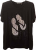 Maglia Donna Over Made in Italy Maglietta Nera Maniche Corte Estiva Girocollo Mezze Maniche Top Signora Estate Nero ART.116863 maglia donna L'Orchidea - Siderno, Commerciovirtuoso.it