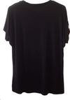 Maglia Donna Over Made in Italy Maglietta Nera Maniche Corte Estiva Girocollo Mezze Maniche Top Signora Estate Nero ART.116863 maglia donna L'Orchidea - Siderno, Commerciovirtuoso.it