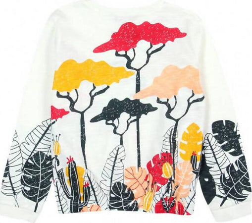 Maglia Estiva Bimba Bianca Stampa Multi Color Maglietta Maniche Lunghe Bambina Girocollo 100% Cotone Fashion Girl t-shirt bambina/ragazza Piccole Canaglie - Tropea, Commerciovirtuoso.it