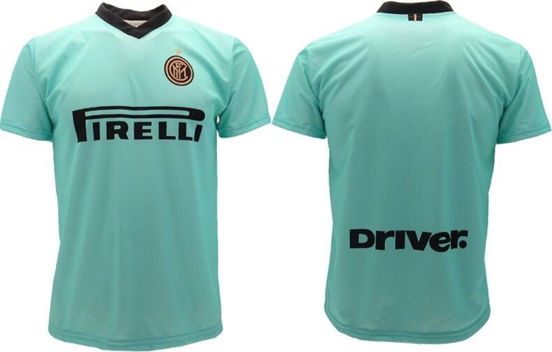 Maglia Inter Fc Pirelli Verde Acqua Maglietta Calcio Senza Nome E Numero Away Prodotto Ufficiale Con Etichetta E Ologramma