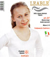 Maglia intima bimba Leable art. 237/241 manica lunga scollo macramè. 100% cotone Interlock Felpato. Confezione 3 capi.