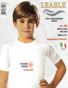 Maglia intima Canottiera Bambino Leable art. 206/208 manica corta girocollo.