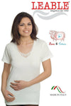 Maglia manica corta interno cotone esterno lana LEABLE Art.95 Confezione maglia intimo donna 3 capi