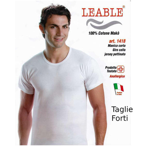 3 Maglia uomo leable misure calibrate 100% cotone pettinato