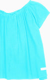 Maglietta Bimba in Cotone Azzurra Top Bambina Estivo in Cotone Scollo a Barchetta Maglia Azzurro Chiaro Bimba camicia bambina/ragazza Piccole Canaglie - Tropea, Commerciovirtuoso.it