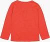 Maglietta Maniche Lunghe Girocollo Bambina Arancio Corallo Stampa B Floreale Maglia Estiva Bimba Leggera in Cotone Arancione Rossa t-shirt bambina/ragazza Piccole Canaglie - Tropea, Commerciovirtuoso.it