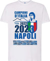 Maglietta Ssc Napoli Tshirt Bianca Con Stampa Campioni D'italia 2023 Calcio Sport e tempo libero/Fan Shop/Calcio/Abbigliamento/Maglie/Uomo Trade Shop italia - Napoli, Commerciovirtuoso.it
