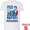 Maglietta-Ssc-Napoli-Tshirt-Bianca-Con-Stampa-Campioni-D'italia-2023-Calcio