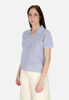 OBEY Maglietta Donna W Briana Open Knit Shirt Hydrangea da donna