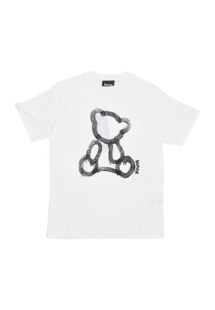 DISCLAIMER Maglietta Donna W Strass Tee White da donna
