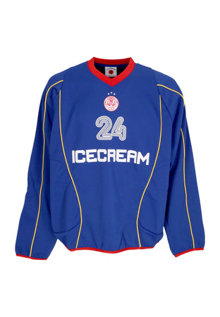 ICE CREAM Maglietta Manica Lunga Uomo Ic Football L/s Jersey Blue da uomo