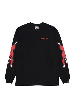 ICE CREAM Maglietta Manica Lunga Uomo Running Dog L/s Tee Black da uomo