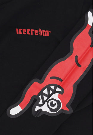 ICE CREAM Maglietta Manica Lunga Uomo Running Dog L/s Tee Black da uomo