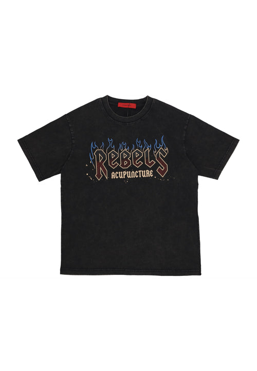 ACUPUNCTURE Maglietta Uomo Acu Rebels Tee Black da uomo