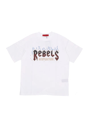 ACUPUNCTURE Maglietta Uomo Acu Rebels Tee White da uomo