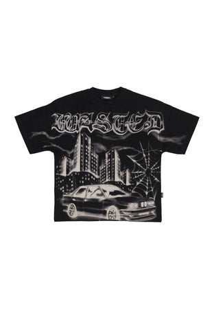 WASTED PARIS Maglietta Uomo Atm Boxy Tee Black da uomo
