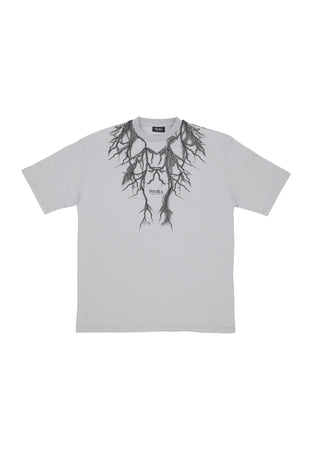 PHOBIA Maglietta Uomo Black Lightning Tee Grey da uomo