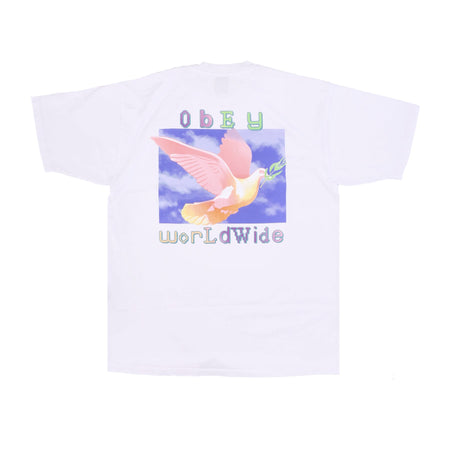 OBEY Maglietta Uomo Dove Of Peace Heavy Weight Classic Tee White da uomo