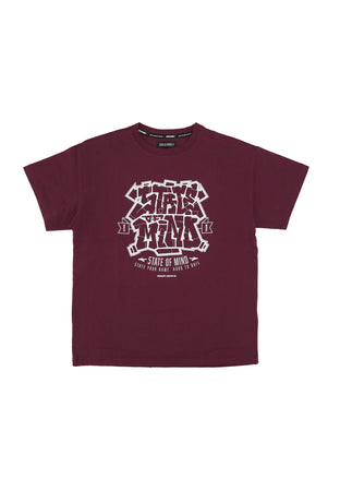 5TATE OF MIND Maglietta Uomo Graffiti Tee Plum da uomo