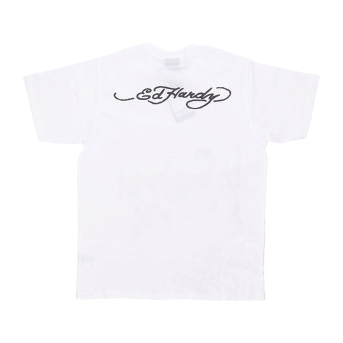 ED HARDY Maglietta Uomo Love Kill Slowly Skull Tee White da uomo