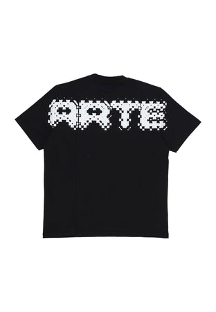ARTE Maglietta Uomo Pixel Back Tee Black da uomo