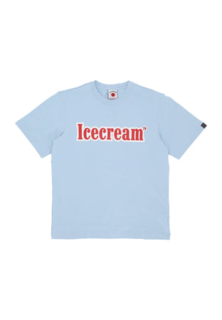 ICE CREAM Maglietta Uomo Puff Print Logo Tee Blue da uomo