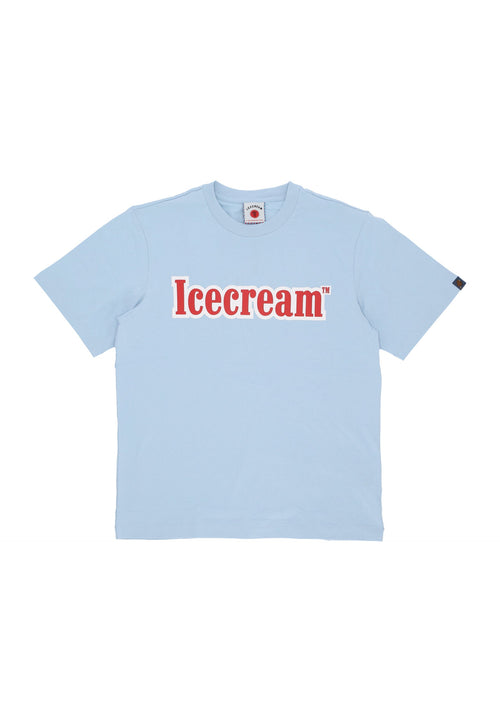 ICE CREAM Maglietta Uomo Puff Print Logo Tee Blue da uomo