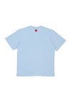 ICE CREAM Maglietta Uomo Puff Print Logo Tee Blue da uomo