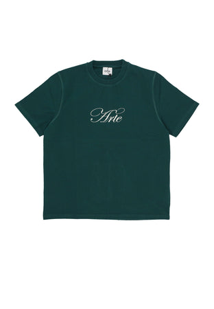 ARTE Maglietta Uomo Script Logo Tee Green da uomo