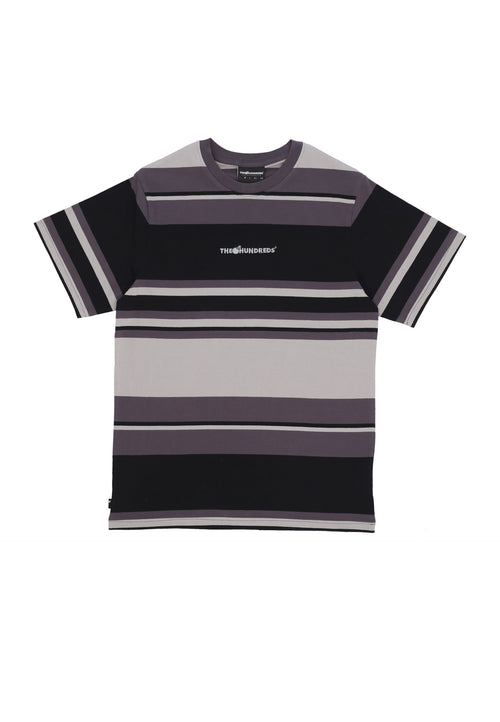 THE HUNDREDS Maglietta Uomo Stone Stripe Tee Black da uomo