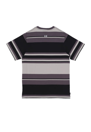 THE HUNDREDS Maglietta Uomo Stone Stripe Tee Black da uomo