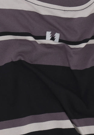 THE HUNDREDS Maglietta Uomo Stone Stripe Tee Black da uomo