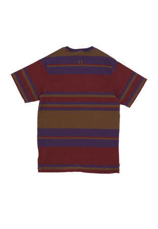 THE HUNDREDS Maglietta Uomo Stone Stripe Tee Burgundy da uomo