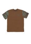 THE HUNDREDS Maglietta Uomo Washed Camo Tee Brown da uomo