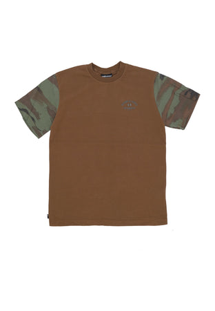 THE HUNDREDS Maglietta Uomo Washed Camo Tee Brown da uomo