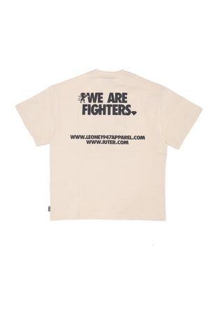 IUTER Maglietta Uomo We Are Fighters Tee X Leone 1947 Cream da uomo